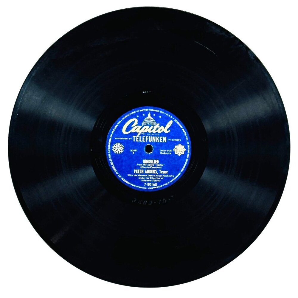 Peter Anders - Hindulied / Di Rigori Armati - 7-80165 Capitol Telefunken 78 RPM